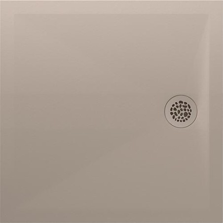 Receveur de douche Ciron fonte minérale chanvre 900x23x900 mm