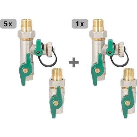 Kit avantage 5+1 gratuit Kit de raccordement avec dispositif de rinçage pour circulateurs DN15 (1/2")