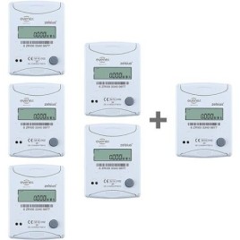 Pack promo 5+1 gratuit Compteur de chaleur compact Evenes DN 20, 1 "AG x 130mm Débit 2,5m³/h, frais d’étalonnage inclus