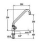 Mélangeur KWC Gastro forme haute Saillie 300 mm