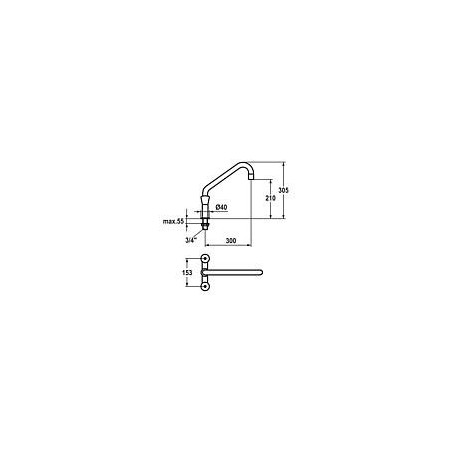 Mitigeur d’évier KWC Gastro Saillie 300 mm