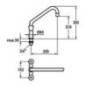 Mitigeur d’évier KWC Gastro Saillie 300 mm