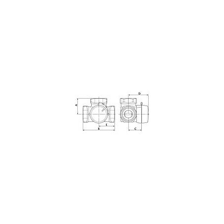 Vanne de mélange 3 voies ESBE, type VRG 132, DN20 (3/4"), Kvs 1,6