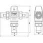 Vanne de mélange thermostatique ESBE, type VTA 522, 45-65°C, DN20 (3/4"), Kvs 3,0