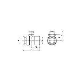 Vanne à boisseau sphérique motorisée ESBE, type MBA 121, 2 voies DN20 (3/4")F, 230 V, Kvs 45