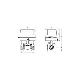 Vannes de zone ESBE, type ZRS 224, 2 voies, DN25 (1")FI, 230 V, Kvs 5,7