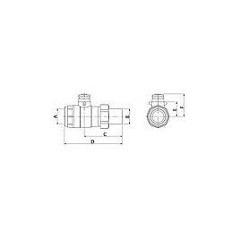 Vanne à boisseau sphérique motorisée ESBE, type MBA 124, 2 voies DN32 (11/4"), 230 V, Kvs 100