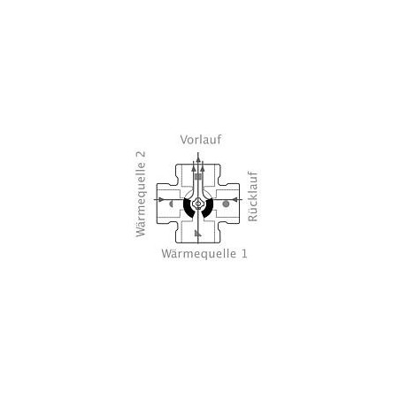 Vanne de mélange bivalente ESBE, type VRB 141, DN50 (2")FI, Kvs 35