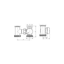 Vanne de mélange en H 3 voies ESBE, type VRH 139, DN20, raccord DN40 (11/2"), Kvs 2,5