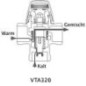 Vanne thermostatique ESBE, type VTA 322, 35-60°C, DN20 (3/4"), Kvs 1,5