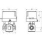 Vannes de zone ESBE, type ZRS 224, 2 voies, DN20 (3/4")F, 230 V, Kvs 4,6