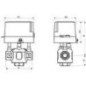 Vannes de zone ESBE, type ZRS 234, 3 voies, DN25 (1")FI, 230 V, Kvs 5,7