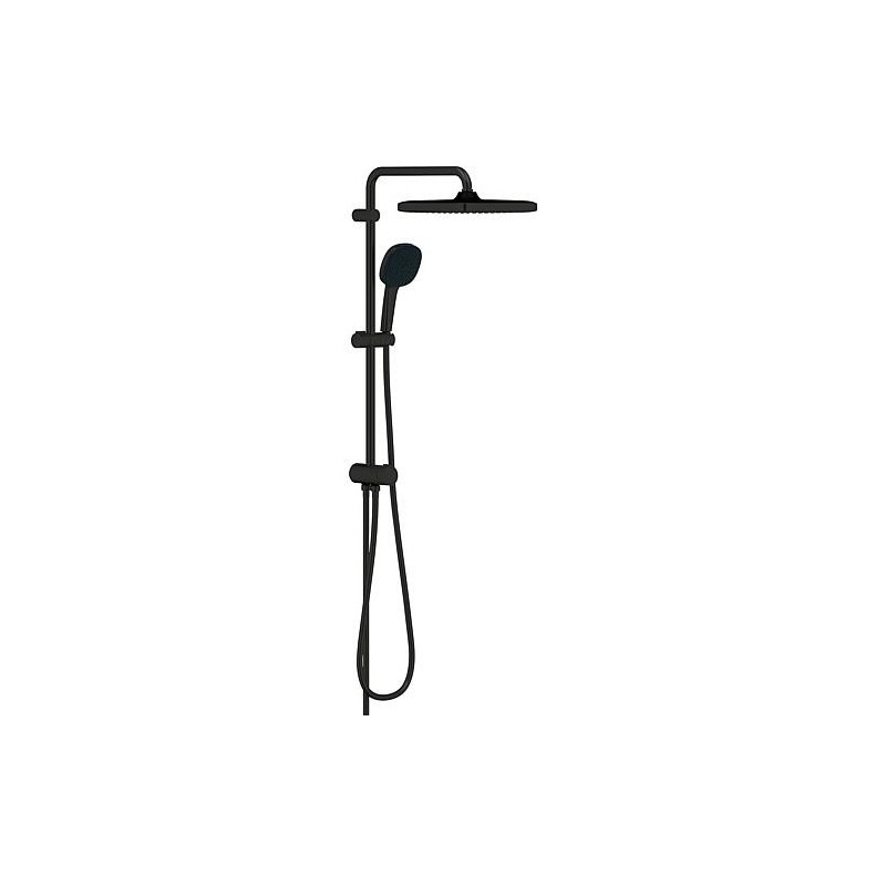 Colonne de douche Grohe Tempesta 250 Cube avec pommes de douche et douchette, sans Robinetterie, noir mat