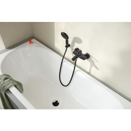 Mitigeur bain/douche Grohe Eurosmart, Saillie 188 mm, noir mat