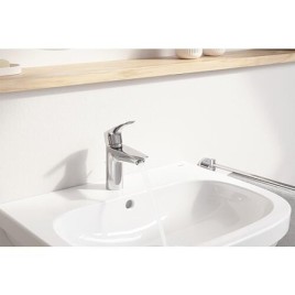 Mitigeur de lavabo Grohe Eurosmart S-Size, saillie 109 mm avec bonde clicker, noir mat