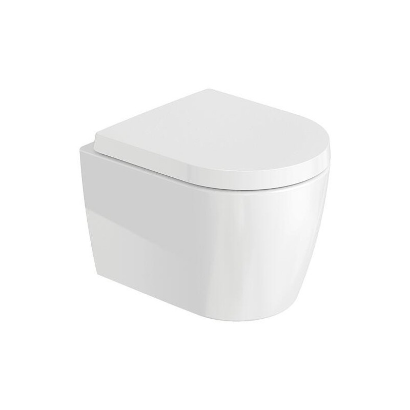 WC suspendu à fond creux Duravit ME by Starck Compact 370 x 350 x 480 mm Sans bride