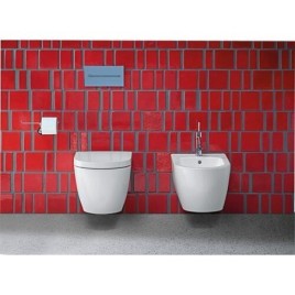 WC suspendu à fond creux Duravit ME by Starck Compact 370 x 350 x 480 mm Sans bride