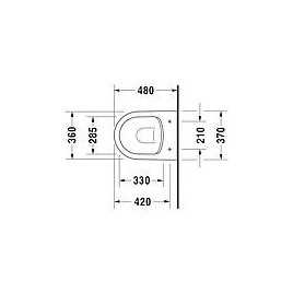 WC suspendu à fond creux Duravit ME by Starck Compact 370 x 350 x 480 mm Sans bride