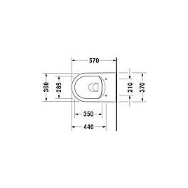 Pack combiné Duravit ME by Starck, WC à fond creux Sans bord de rinçage avec Abattant Softclose