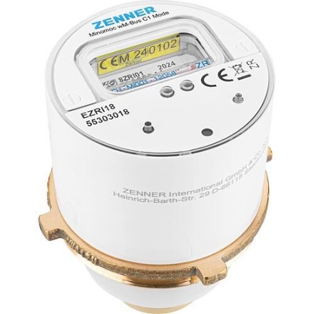 Compteur d’eau à capsule Zenner Minomoc M65 x 2 V2 30°C 2,5 R40V 325 RK ZR, wireless M-Bus