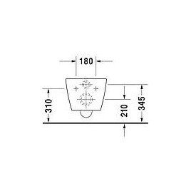 WC suspendu à fond creux Duravit ME by Starck 360 x 355 x 570 mm Sans bride