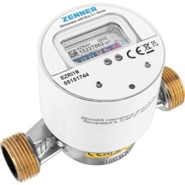 Compteur d’eau froide Zenner, Minomess, 30°C Q3 2,5, BL 110mm-DN15(1/2") R40HV 325 RK, wireless M-Bus