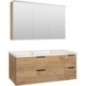 Kit de meubles de salle de bain LOSSA avec Armoire à glace LED et meuble sous-vasque Cortina, largeur 1210 mm