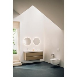 WC suspendu à fond creux Laufen Meda Advanced sans bride, Silent Flush, blanc, lxhxp : 360x355x540mm