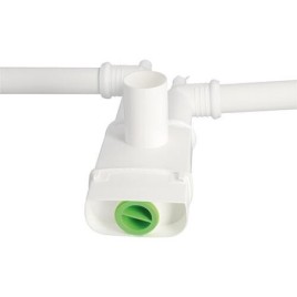 Éviers doubles Siphon gain de place DN40(1 1/2") x Ø40mm, avec raccords à emboîter