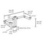 Éviers doubles Siphon gain de place DN40(1 1/2") x Ø40mm, avec raccords à emboîter