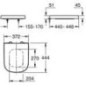 Abattant WC Grohe Euro Standard blanc Charnières en acier inoxydable