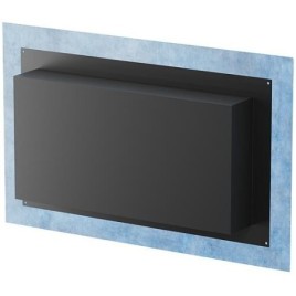 Niche murale pour douche avec cadre de montage et manchette d’étanchéité 624x324x100mm, revêtement par poudre noir