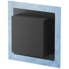 Niche murale pour douche avec cadre de montage et manchette d’étanchéité 324x324x100mm inox brossé