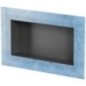 Niche murale pour douche avec cadre de montage et manchette d’étanchéité 624x324x100mm, inox brossé