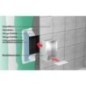 Niche murale pour douche avec cadre de montage et manchette d’étanchéité 234 x 324 x 100 mm, inox brossé