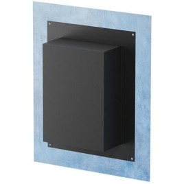 Niche murale pour douche avec cadre de montage et manchette d’étanchéité 234 x 324 x 100 mm, inox brossé