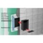 Niche murale pour douche avec cadre de montage et manchette d’étanchéité 234 x 324 x 100 mm, inox brossé