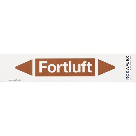 Flèche directionnelle universelle FORTLUFT brune, autocollante, Pièce 25 Cond.