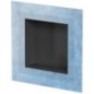 Niche murale pour douche avec cadre d’encastrement et manchette d’étanchéité 324x324x100mm, revêtement par poudre noir