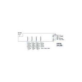 Barre de réception radio Alre HTFRL-214.240, 4 Goulottes