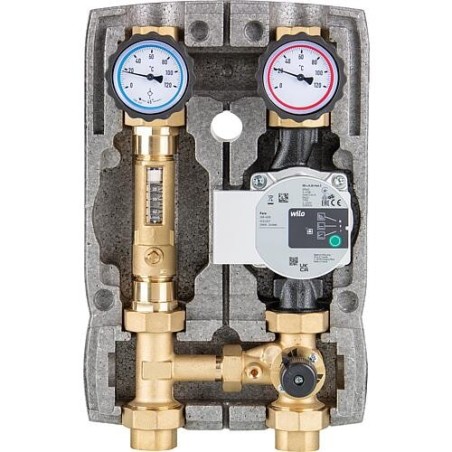 Kit circuits de chauffage Easyflow DN25 (1"), Mitigeur 3 voies avec débitmètre, Wilo Para 25/6 SC