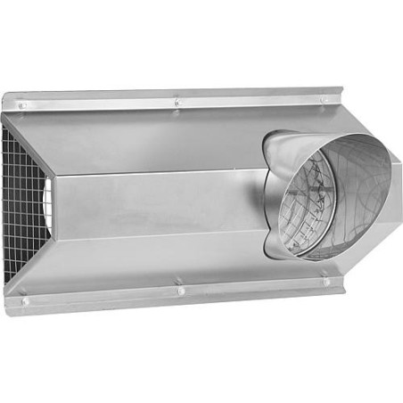 Hotte extérieure Duo DN200 combinée, inox brossé, réversible droite/gauche