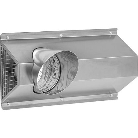 Hotte extérieure Duo DN200 combinée, inox brossé, réversible droite/gauche