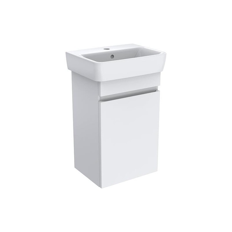 Meuble sous-vasque + Céramique Geberit Plan Renova 450x615x340 mm blanc