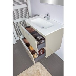 Kit de meubles de salle de bain BALI Château chêne 2 tiroirs largeur 810 mm