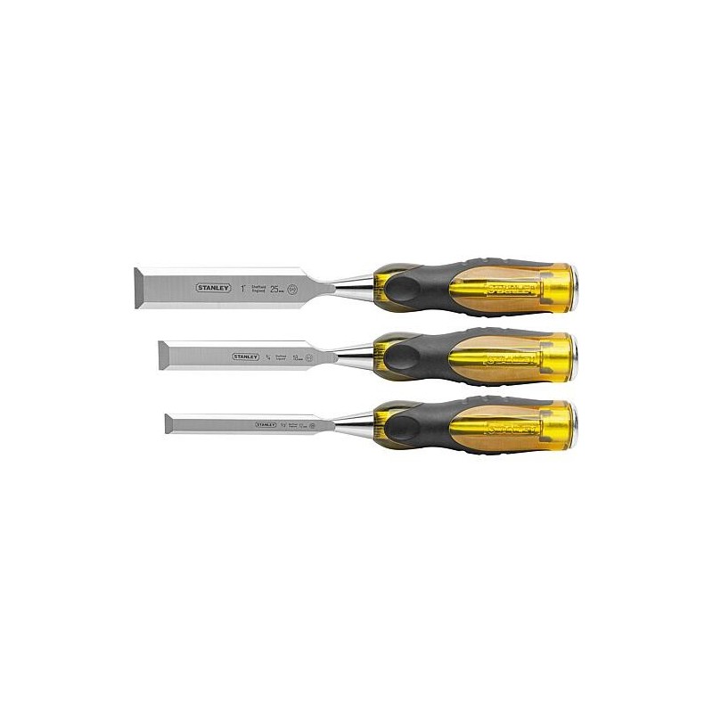 Kit de ciseaux à bois Stanley® FatMax® 3 pièces, largeur de lame (mm) : 12/18/25