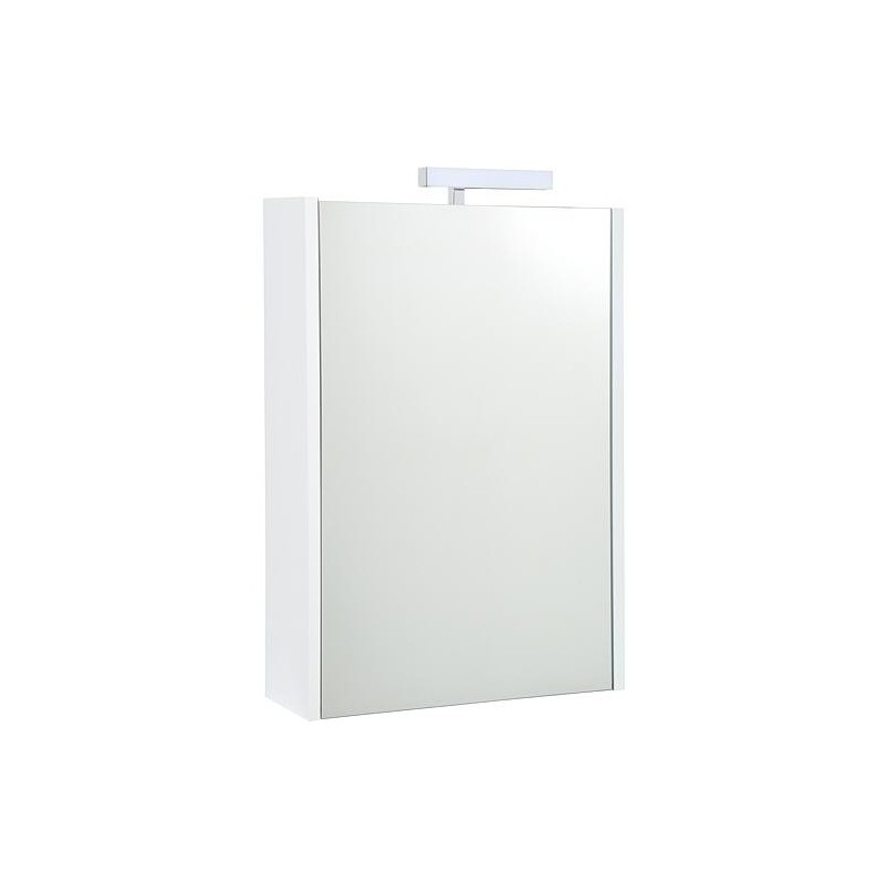 Armoire à glace Akira avec éclairage LED, 1 porte, blanc brillant, 515x700x155mm