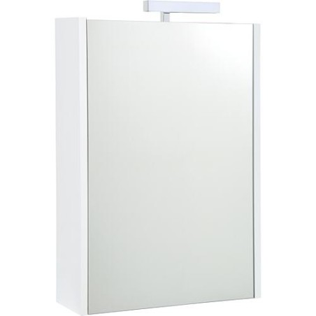 Armoire à glace Akira avec éclairage LED, 1 porte, blanc brillant, 515x700x155mm