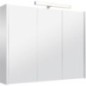 Armoire à glace Vikja avec Éclairage LED, 3 portes, miroir latéral 900x700x155 mm