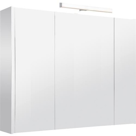 Armoire à glace Vikja avec éclairage LED, 3 portes, miroir latéral 1000x700x155 mm